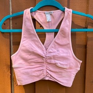 Forever 21 Rose Pink Racerback Sports Bra